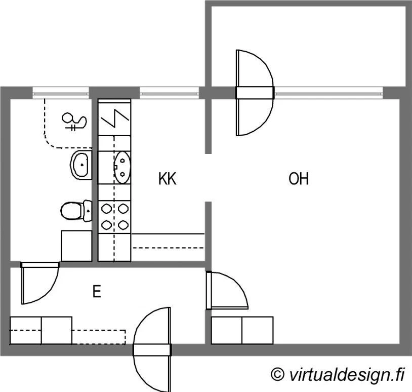 Квартира в Йороинен, Финляндия, 31 м² - фото 2