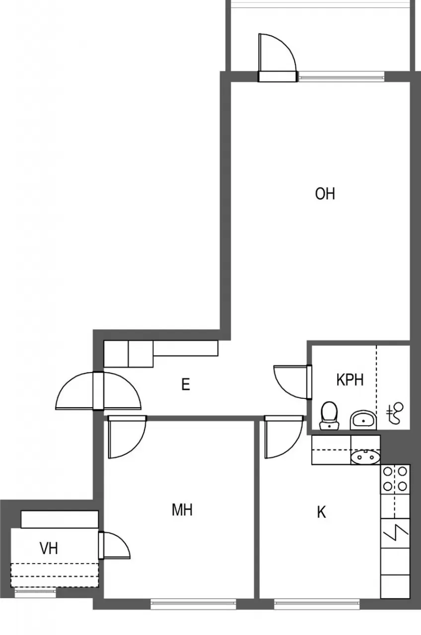 Квартира в Форсса, Финляндия, 56 м² - фото 2