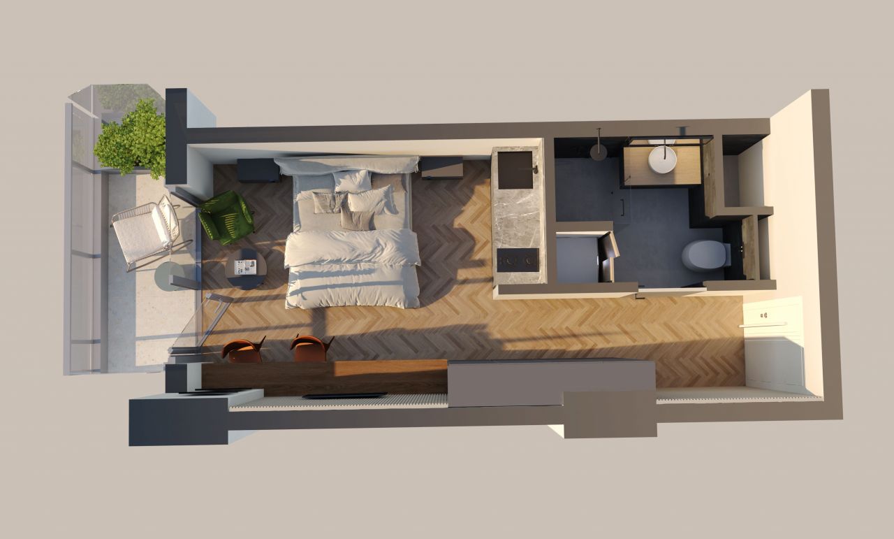 Апартаменты в Батуми, Грузия, 27.5 м² - фото 8