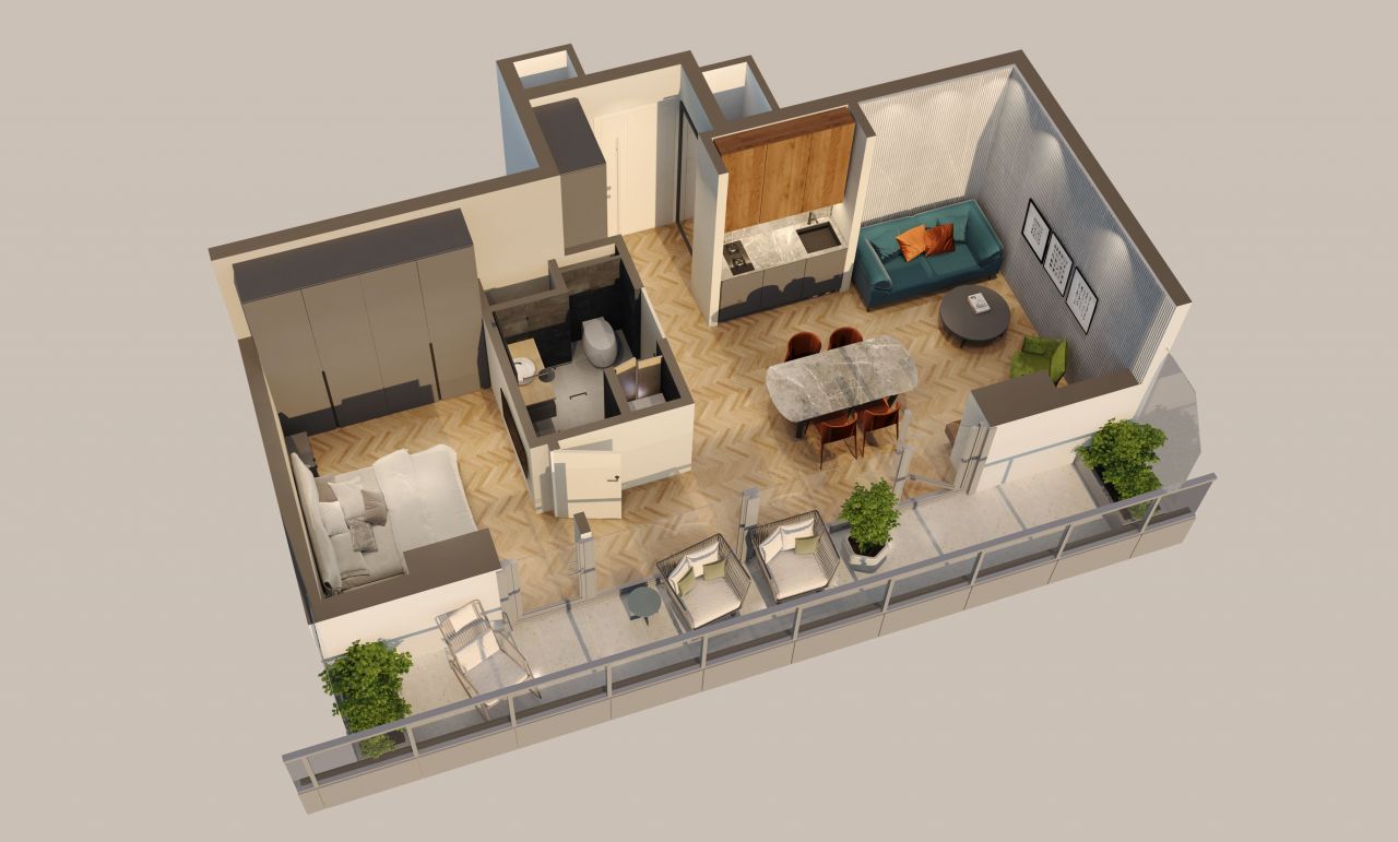 Апартаменты в Батуми, Грузия, 43 м² - фото 7