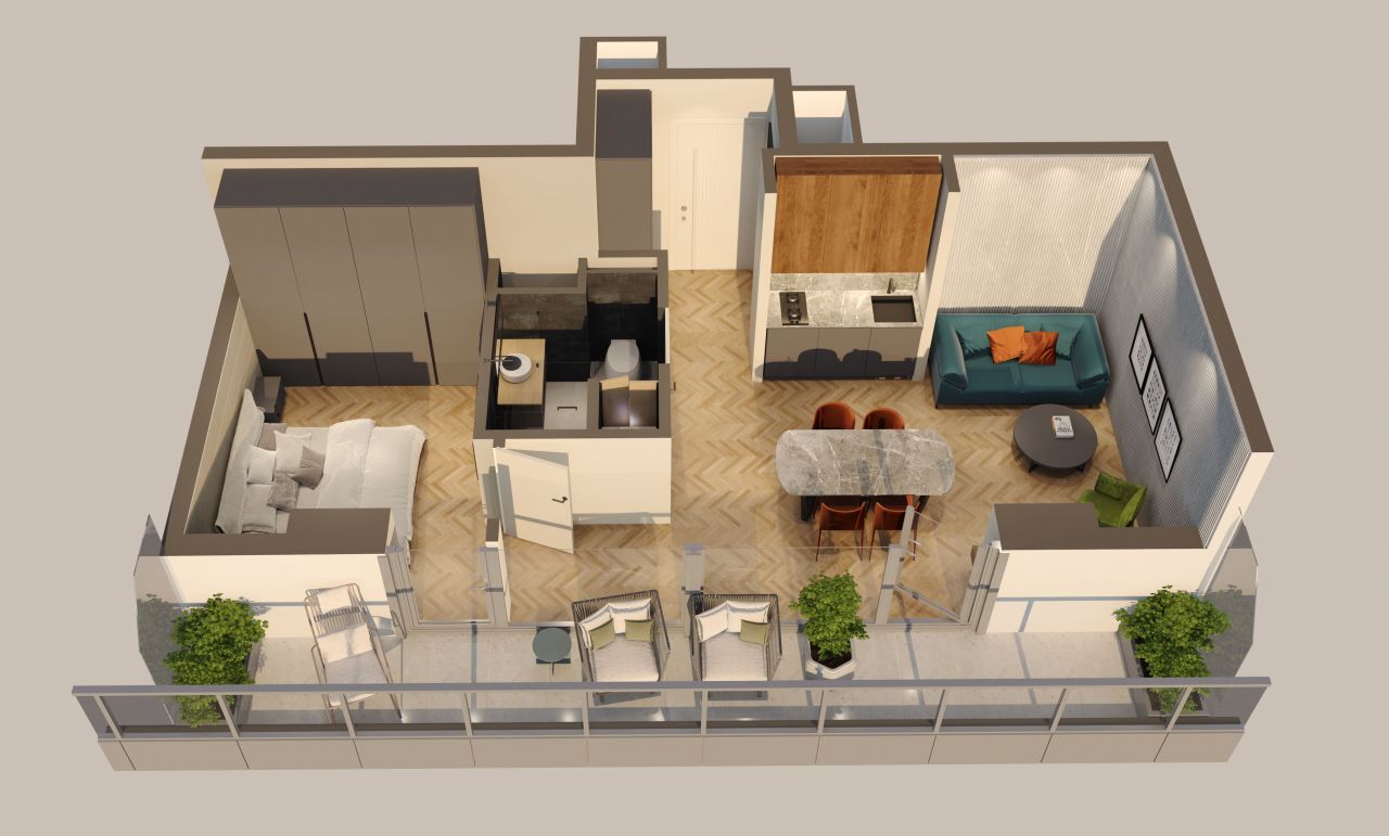 Апартаменты в Батуми, Грузия, 43 м² - фото 6