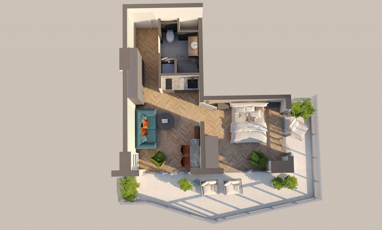 Апартаменты в Батуми, Грузия, 54 м² - фото 10