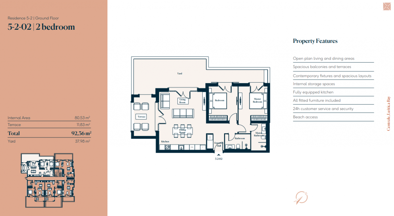 Апартаменты в Тивате, Черногория, 92.36 м² - фото 16