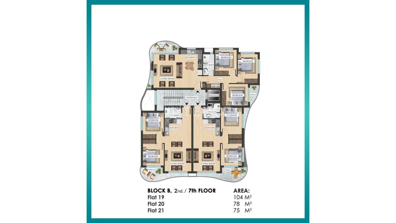 Апартаменты в Искеле, Кипр, 75 м² - фото 9