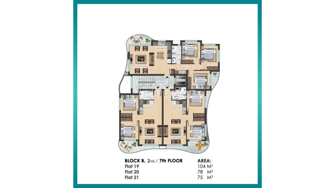 Апартаменты в Искеле, Кипр, 104 м² - фото 9