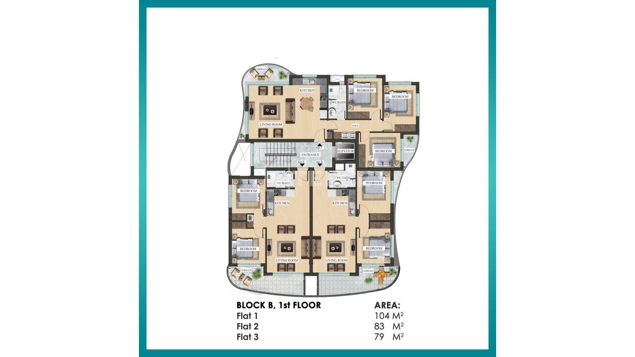 Апартаменты в Искеле, Кипр, 75 м² - фото 10