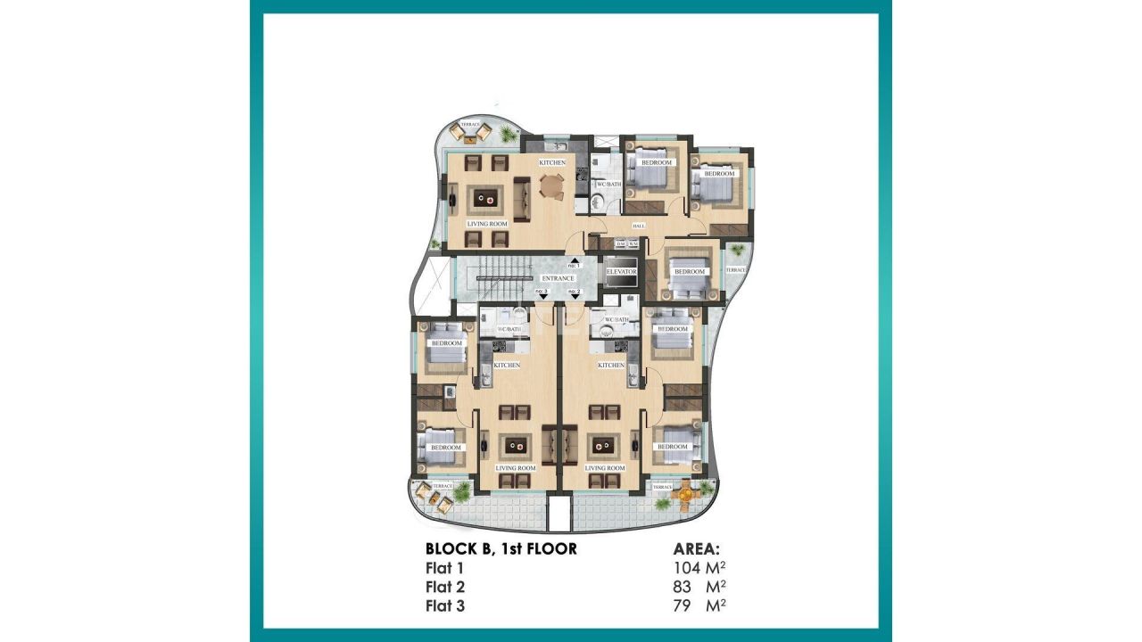 Апартаменты в Искеле, Кипр, 104 м² - фото 10