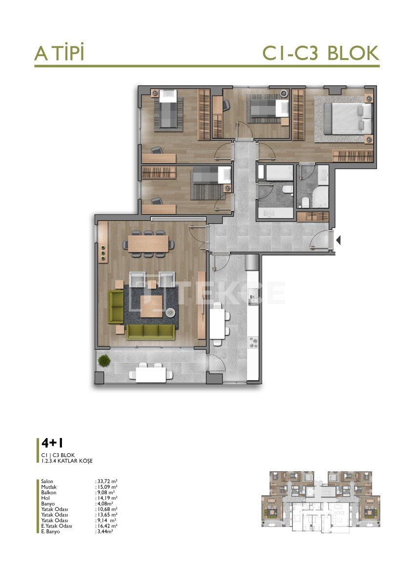 Апартаменты в Башакшехире, Турция, 165 м² - фото 10