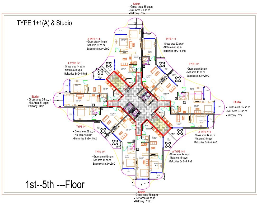 Апартаменты в Искеле, Кипр, 45 м² - фото 11