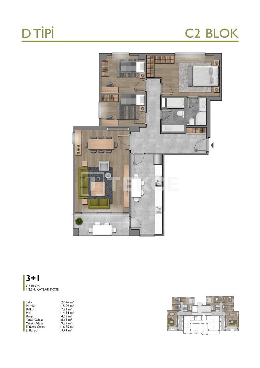 Апартаменты в Башакшехире, Турция, 192 м² - фото 12
