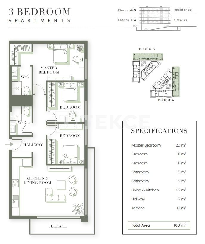 Апартаменты в Кирении, Кипр, 80 м² - фото 13