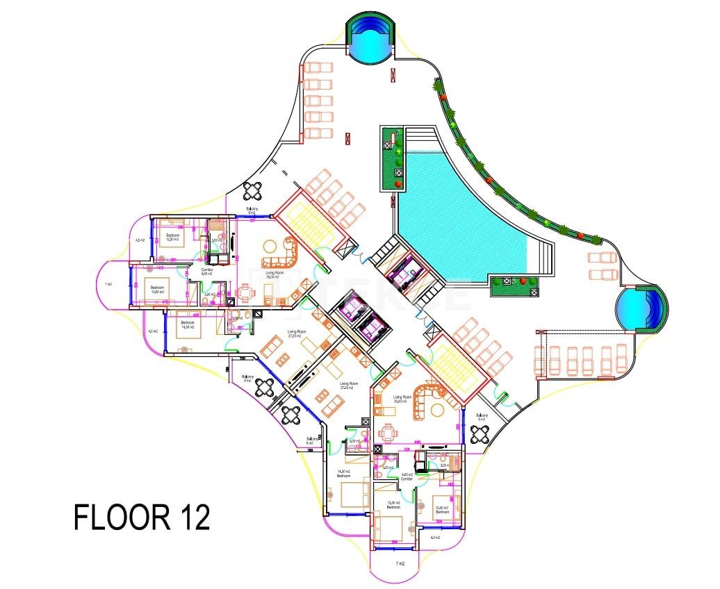 Апартаменты в Искеле, Кипр, 104 м² - фото 14