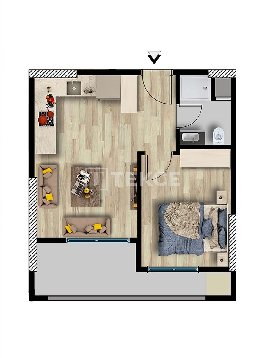 Апартаменты Эрдемли, Турция, 60 м² - фото 15