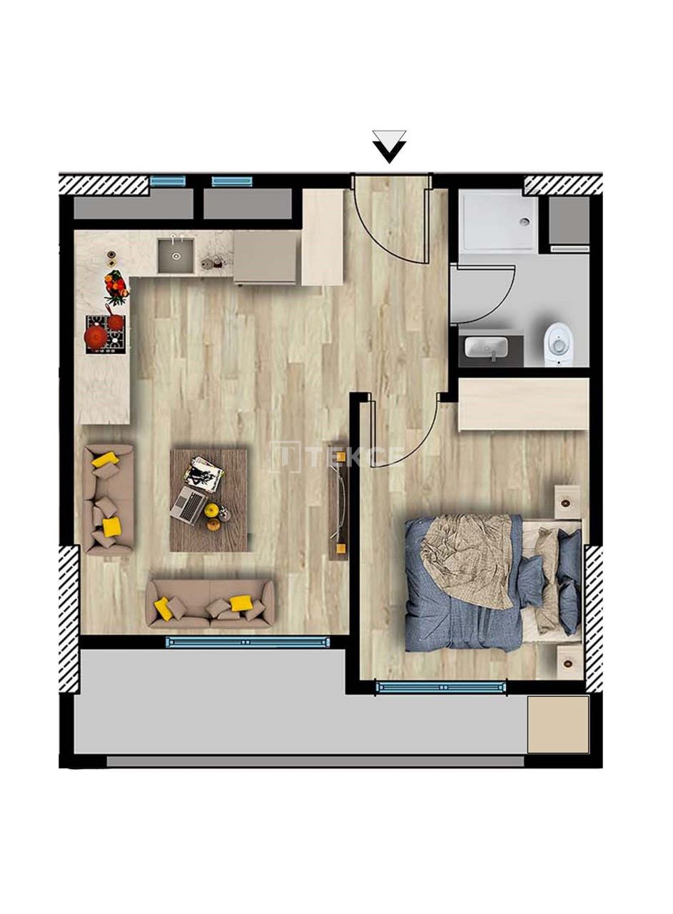 Апартаменты Эрдемли, Турция, 60 м² - фото 16