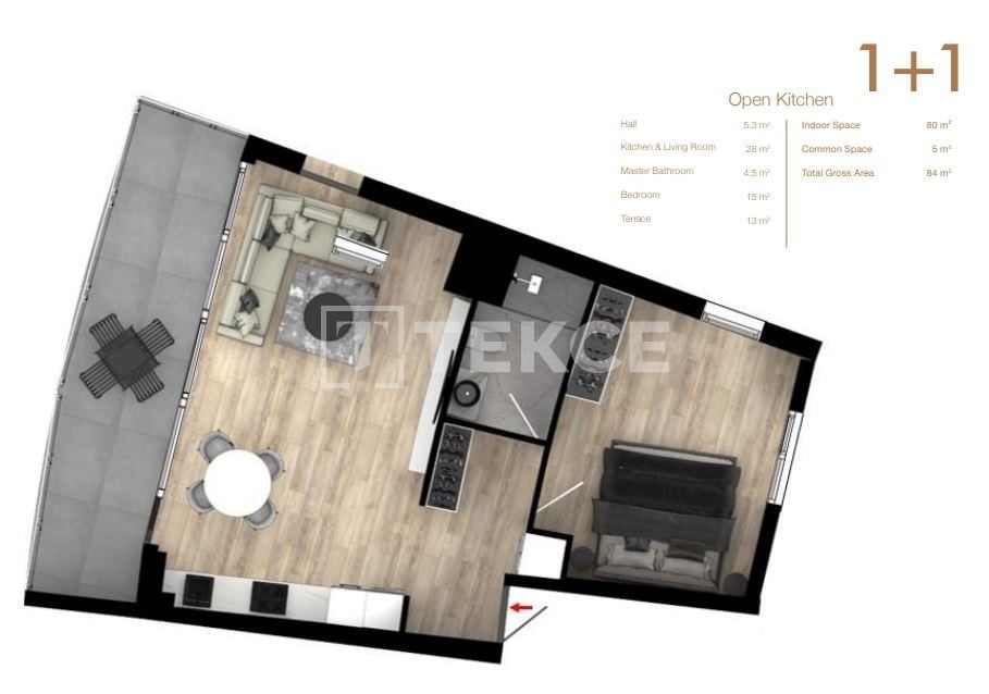 Апартаменты в Искеле, Кипр, 84 м² - фото 16