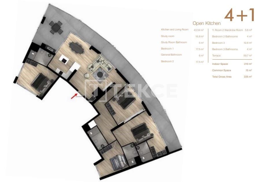 Апартаменты в Искеле, Кипр, 84 м² - фото 19