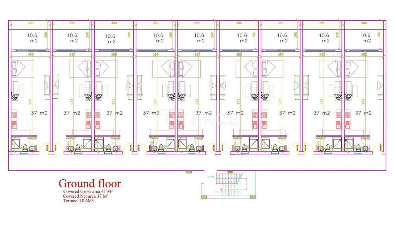 Апартаменты в Газимагусе, Кипр, 80 м² - фото 16