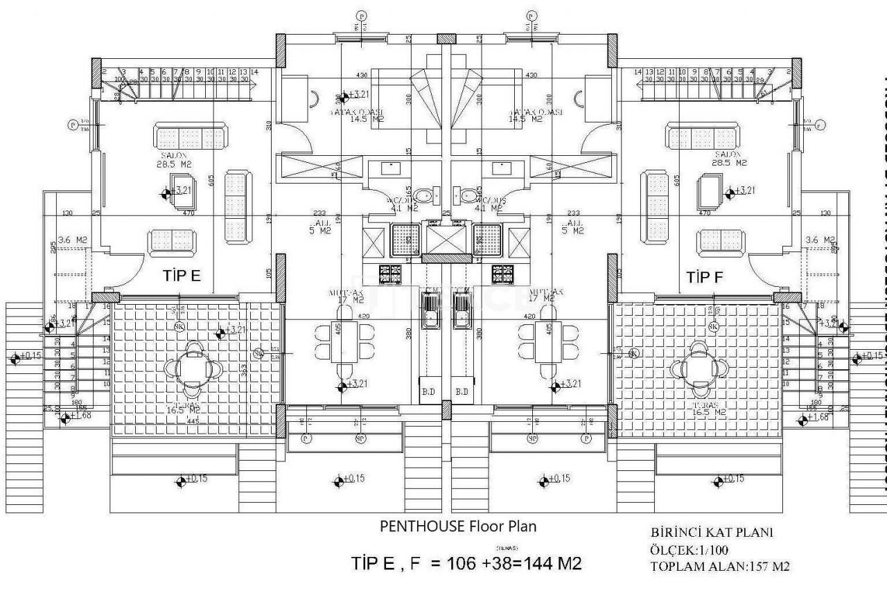 Пентхаус в Кирении, Кипр, 144 м² - фото 12