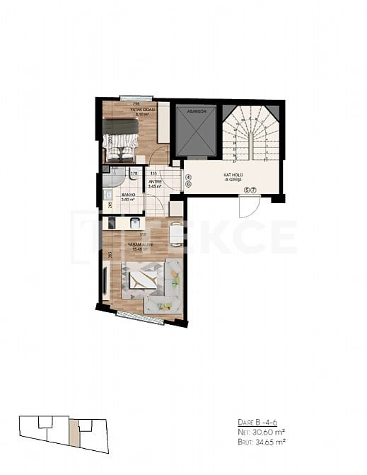 Апартаменты в Стамбуле, Турция, 74 м² - фото 7