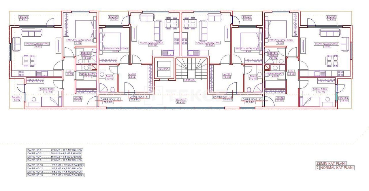 Апартаменты в Алании, Турция, 74 м² - фото 18