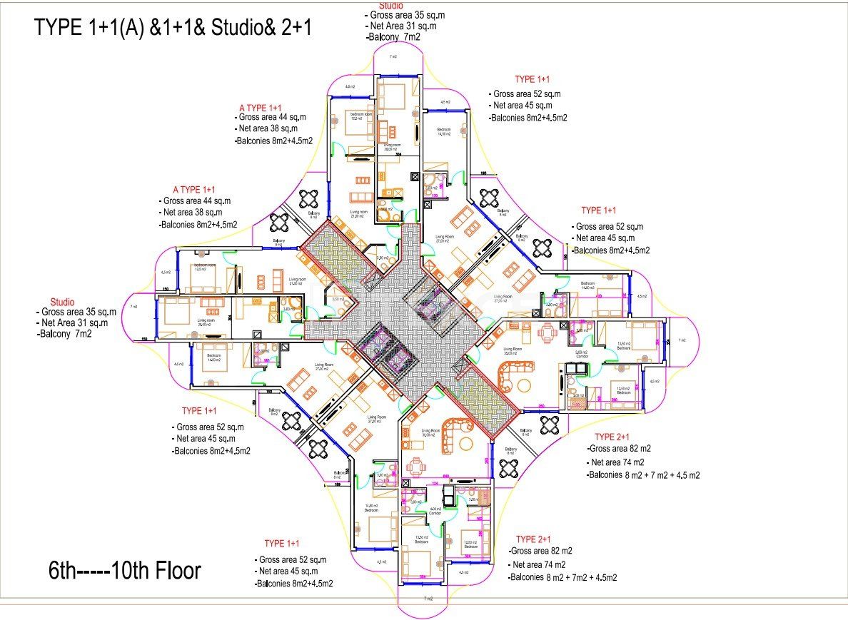 Апартаменты в Искеле, Кипр, 54 м² - фото 12