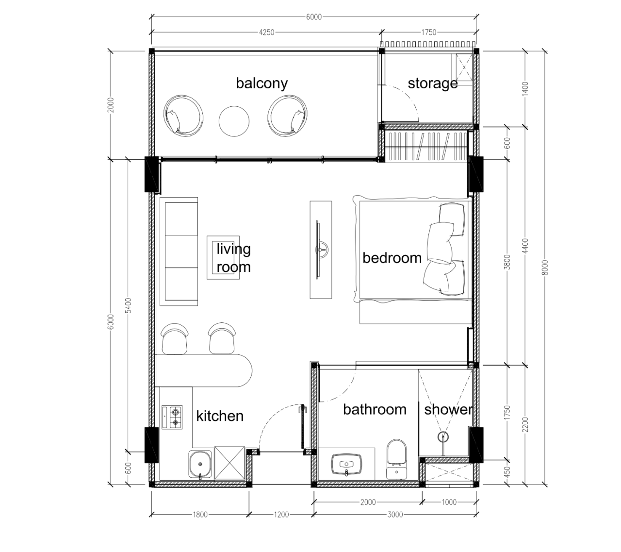 Квартира в Чангу, Индонезия, 61 м² - фото 12