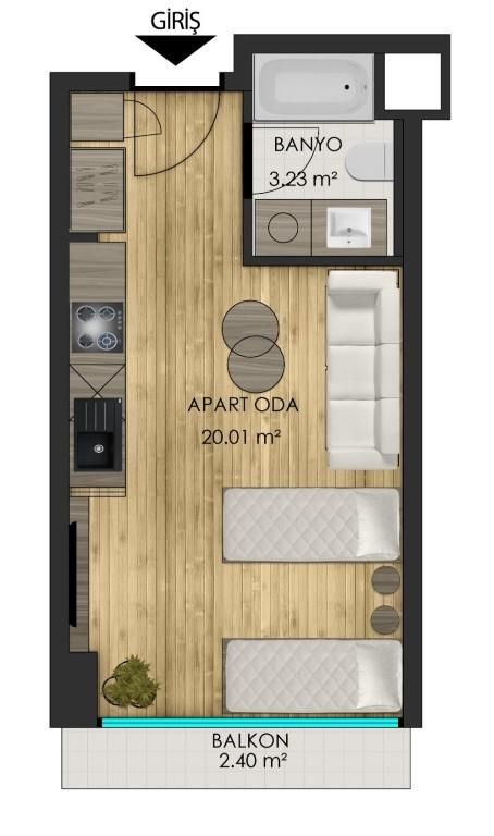 Квартира в Ялове, Турция, 40 м² - фото 16