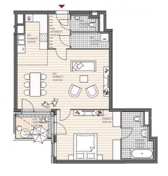 Квартира в Вене, Австрия, 72.82 м² - фото 3