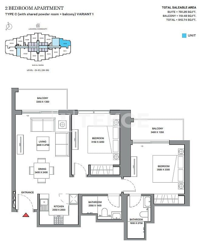 Апартаменты Мейдан, ОАЭ, 108 м² - фото 13