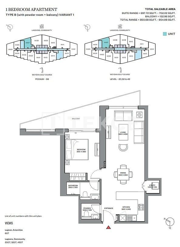 Апартаменты Мейдан, ОАЭ, 65 м² - фото 17