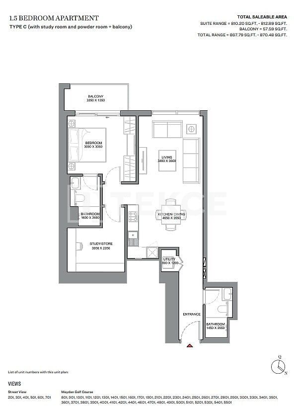 Апартаменты Мейдан, ОАЭ, 65 м² - фото 19