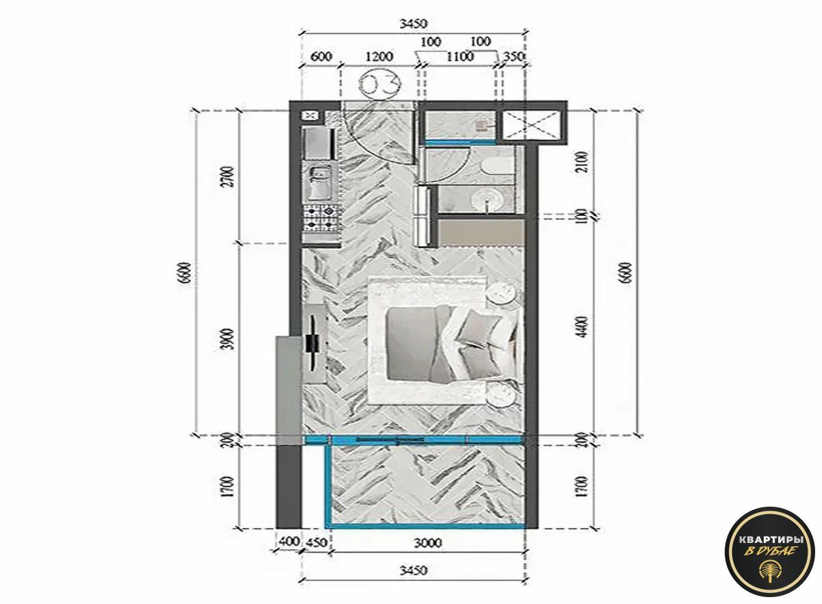 Квартира в Дубае, ОАЭ, 55 м² - фото 2