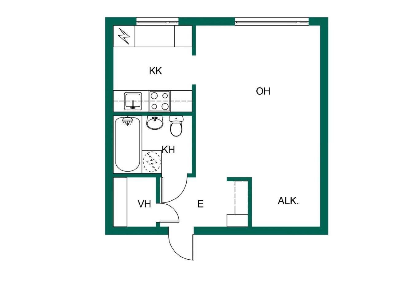Квартира в Каяани, Финляндия, 31.5 м² - фото 2