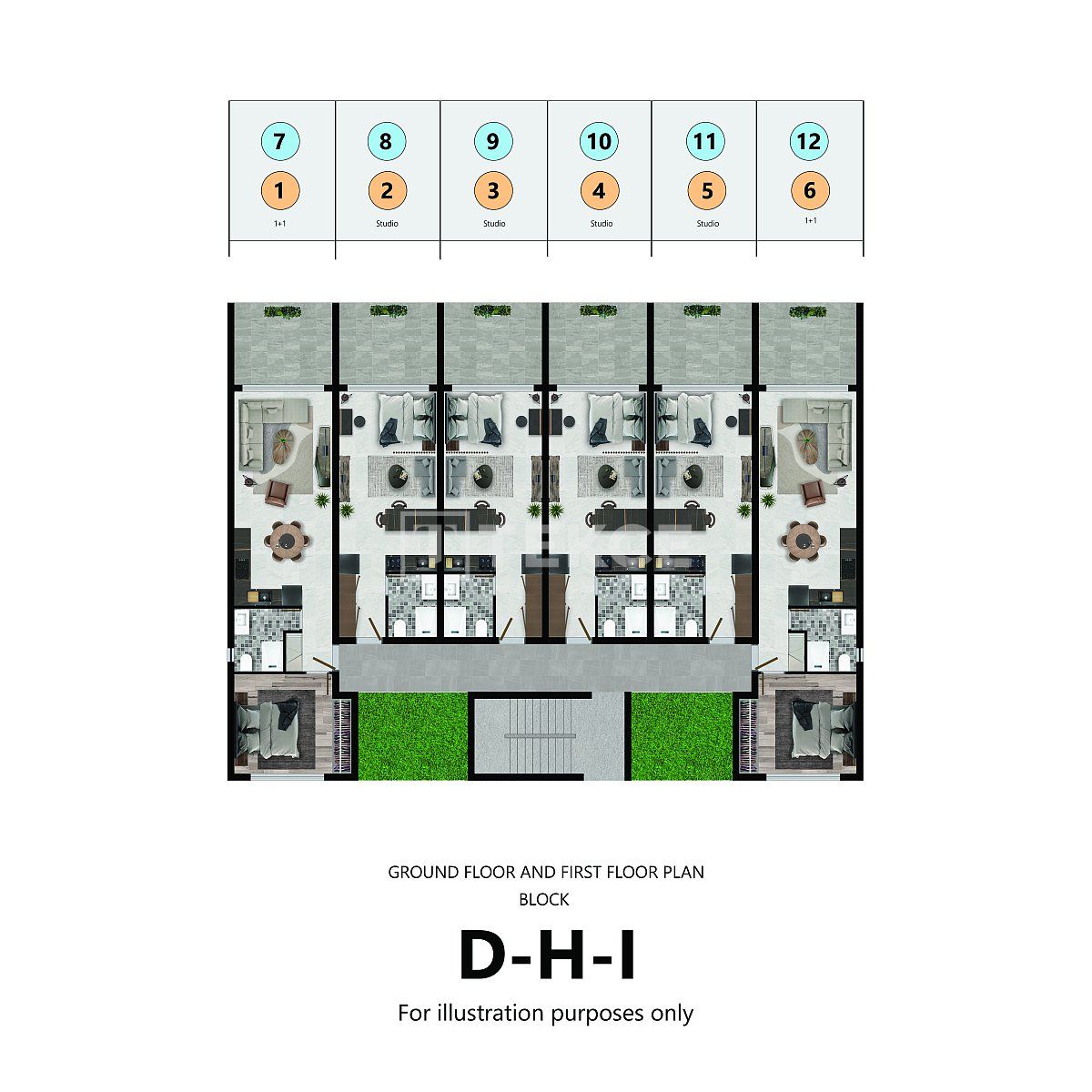 Апартаменты в Газимагусе, Кипр, 62 м² - фото 14