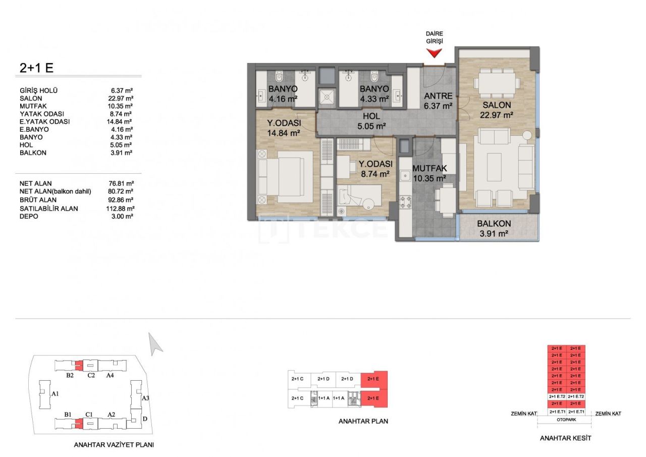 Апартаменты в Башакшехире, Турция, 137 м² - фото 18