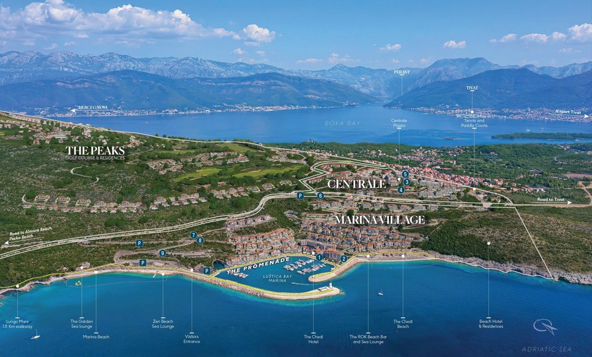 План курорта Луштица Бей в Черногории