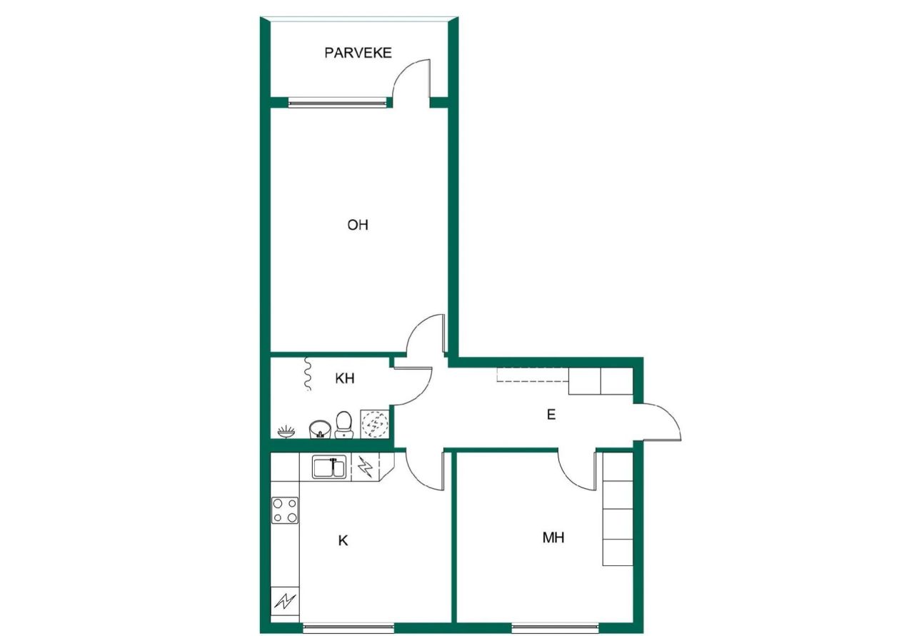 Квартира в Котке, Финляндия, 57 м² - фото 2