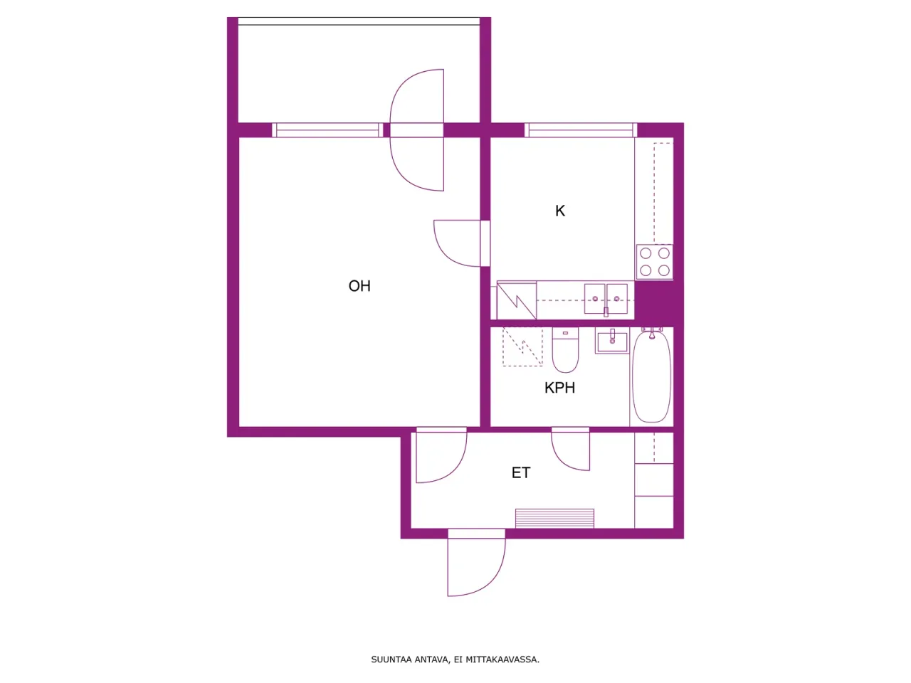 Квартира в Миккели, Финляндия, 35.5 м² - фото 2