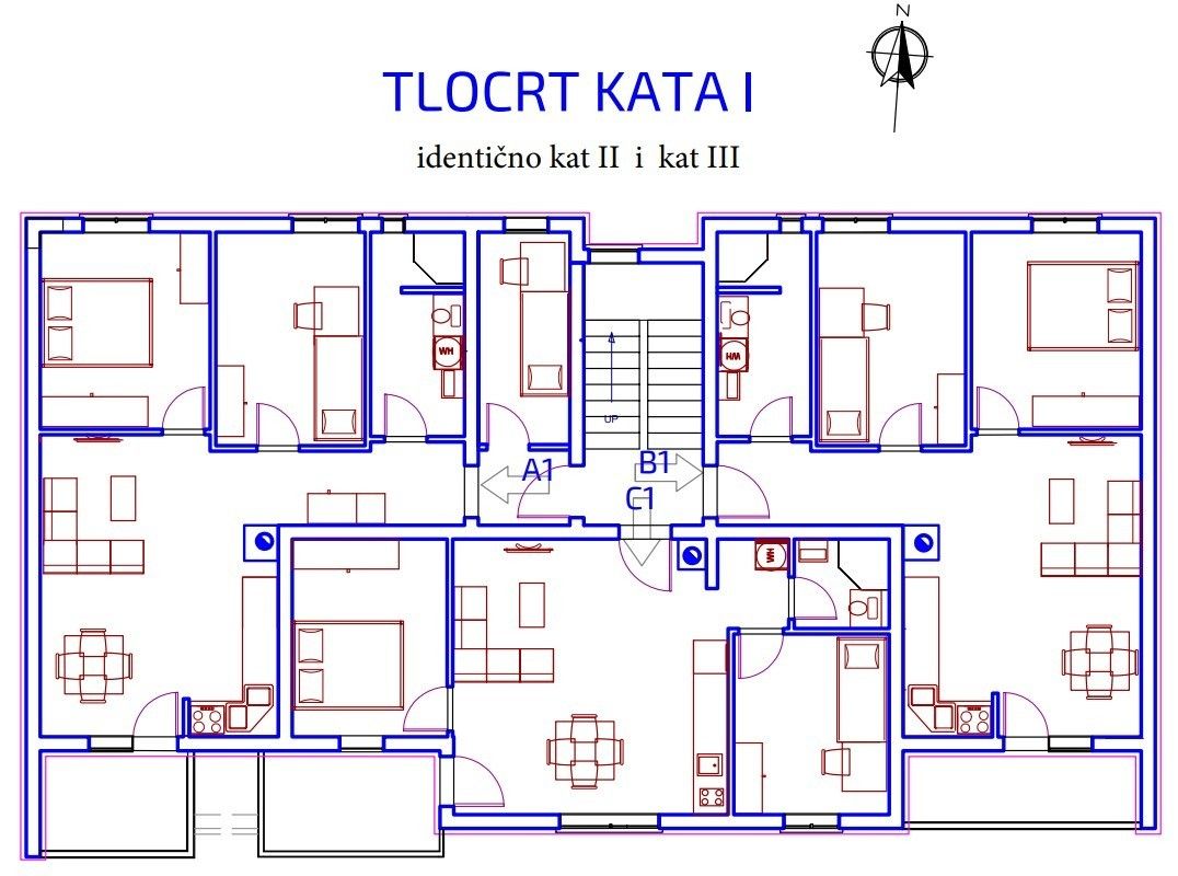 Квартира в Пуле, Хорватия, 54.55 м2 - фото 1