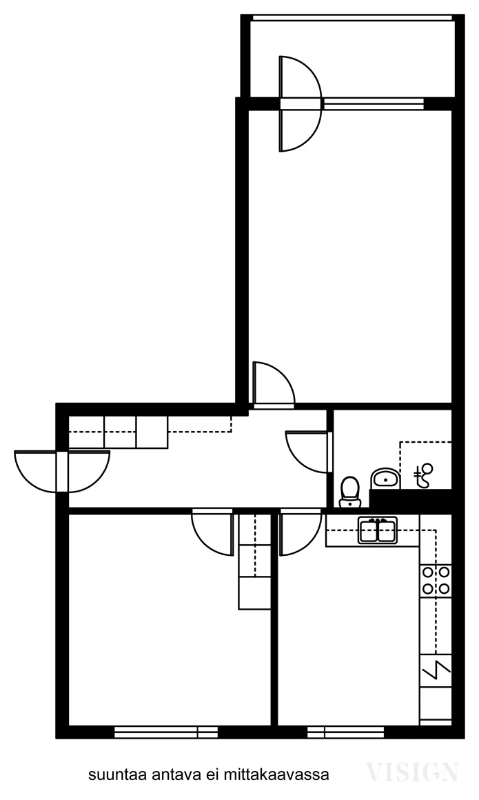 Квартира в Кеми, Финляндия, 61.5 м² - фото 2