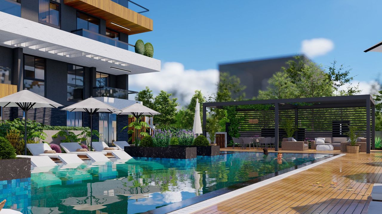 Квартира в Газипаше, Турция, 45 м² - фото 5