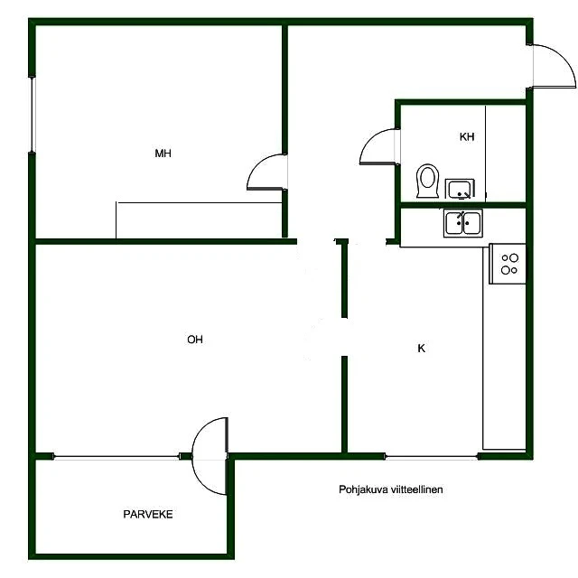 Квартира в Коуволе, Финляндия, 58.5 м² - фото 2