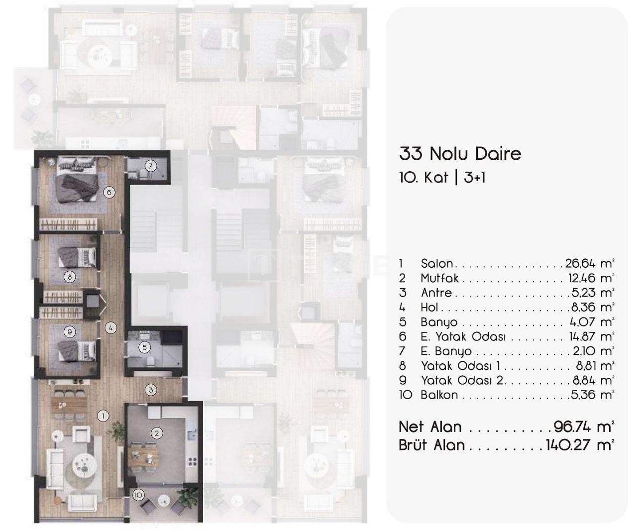 Апартаменты Каршияка, Турция, 185 м² - фото 16