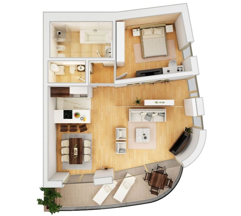 Квартира в Будве, Черногория, 95 м² - фото 2