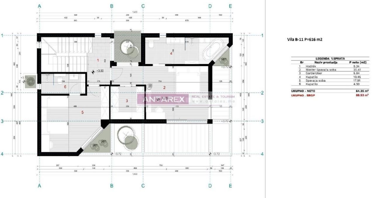 Вилла в Херцег-Нови, Черногория, 140 м² - фото 14