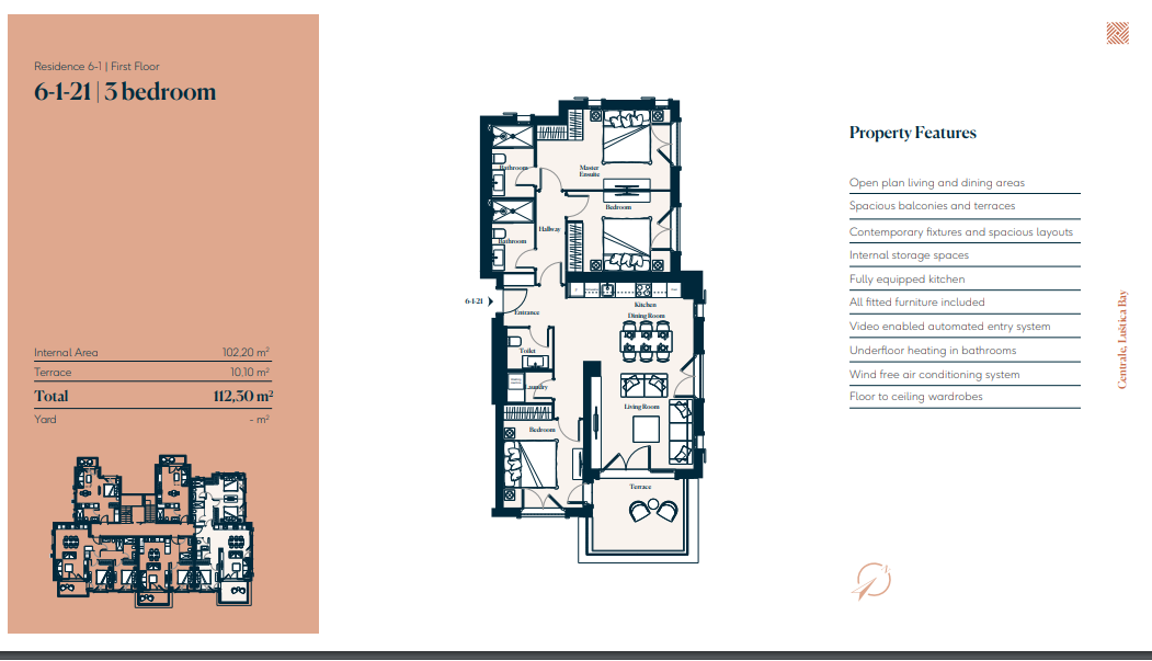 Апартаменты на полуострове Луштица, Черногория, 112.3 м² - фото 2