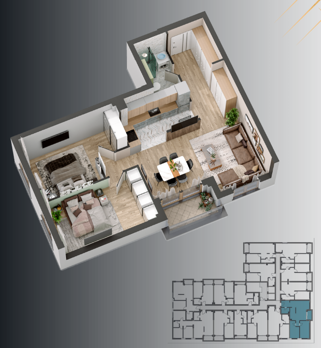 Квартира в Будве, Черногория, 67 м² - фото 6