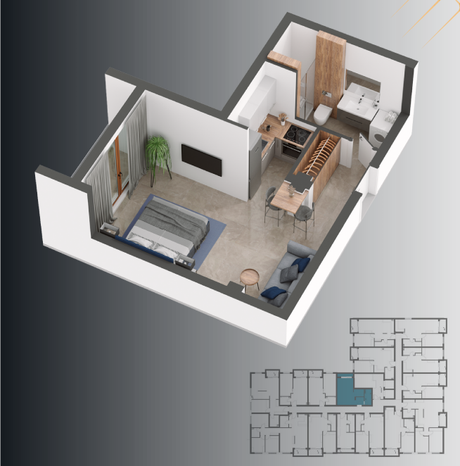 Квартира в Будве, Черногория, 67 м² - фото 8