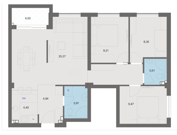 Квартира в Будве, Черногория, 67 м² - фото 10