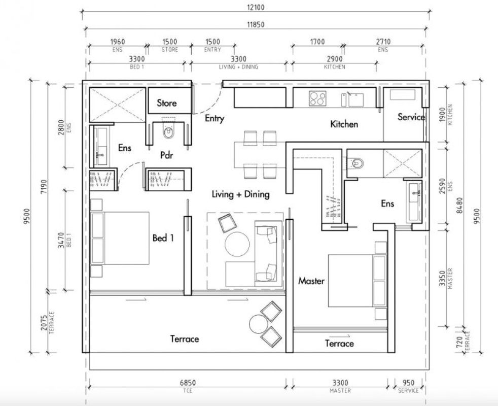 Квартира на Пхукете, Таиланд, 105 м² - фото 9